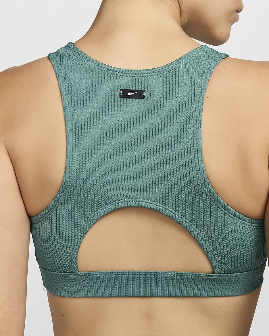 Nike Swim Elevated Essential Women s High Neck Bikini Top. Nike